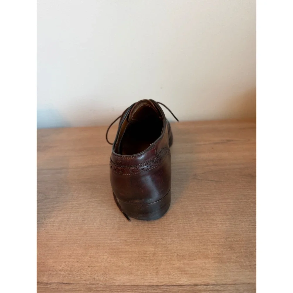 Lloyd Comfort Mens Burgundy Leather Wingtip Oxford Shoes Made in Germany 9.5 C